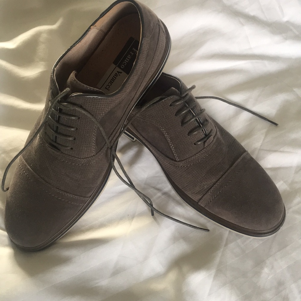 Size 10 Franco Vanucci Oxford men’s shoes (grey)